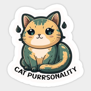 Cat Personality Cat Illustration Cat Purrsonality Sticker